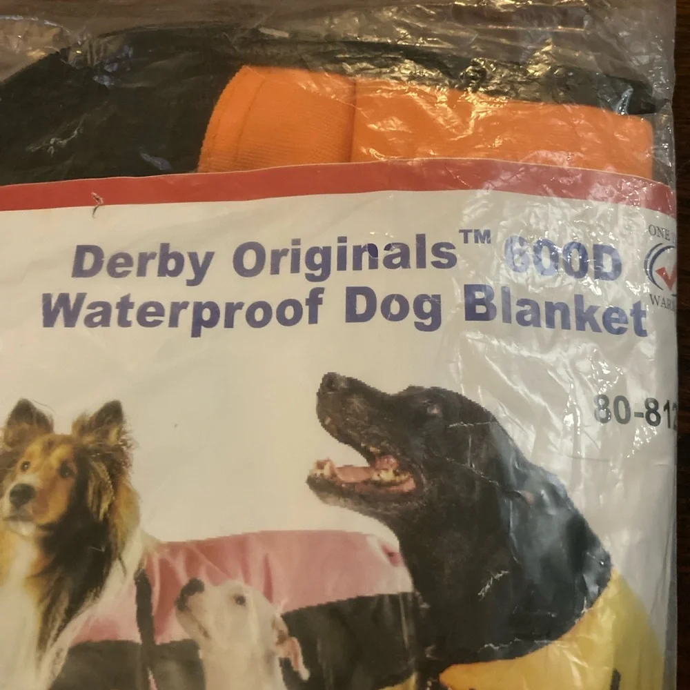 SizeSmall Derby Orginals 600D Waterproof Dog Blanket: Orange: Brand New